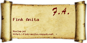 Fink Anita névjegykártya